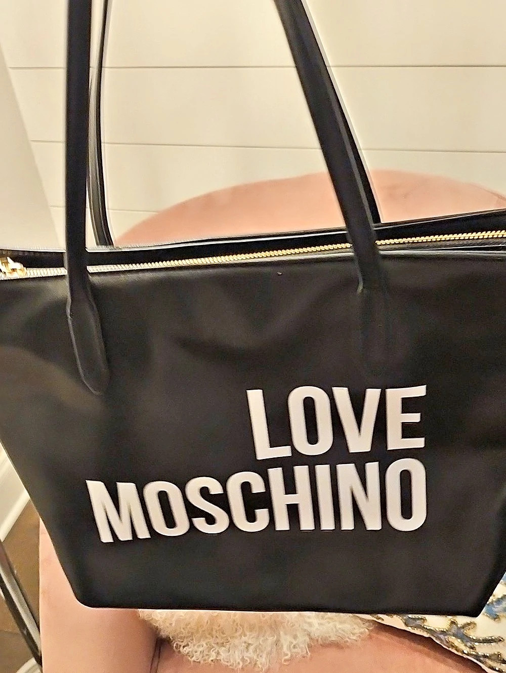 Love Moschino Black Logo Tote Bag